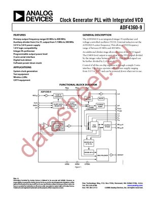 ADF4360-9BCPZRL datasheet  